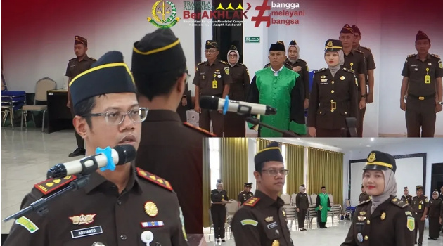 Kejari Kabgor Gelar Pelantikan dan Kenaikan Pangkat, Dr. Abvianto Tegaskan Amanah & Integritas Insan Adhyaksa