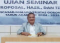Iskandar Mangopa Sukses Jalani Ujian Seminar Proposal Pascasarjana Universitas Gorontalo