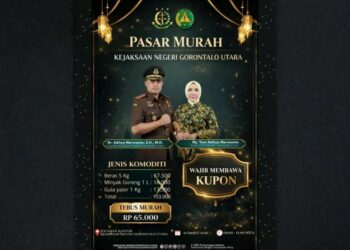 Kejari Gorontalo Utara dan IAD Gelar Pasar Murah, 500 Paket Sembako Disiapkan untuk Warga