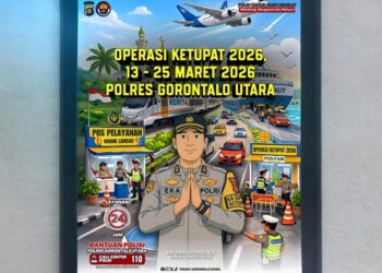 Polres Gorontalo Utara Gelar Operasi Ketupat 2026, Siapkan Pos Pelayanan Mudik 24 Jam