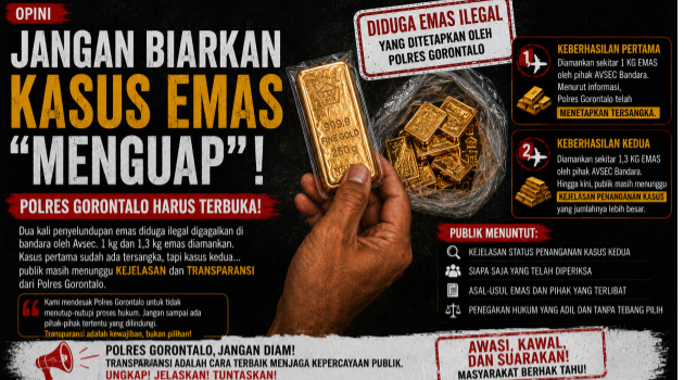 Jangan Biarkan Kasus Emas “Menguap”, Polres Gorontalo Harus Terbuka