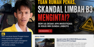 Kabgor Tuan Rumah PENAS, Skandal Limbah B3 Mengintai? BEM UG Desak APH Investigasi di RSUD MM Dunda Limboto