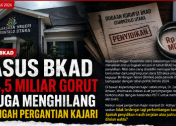 Kasus BKAD Rp4,5 Miliar Gorut Diduga Menghilang di Tengah Pergantian Kajari