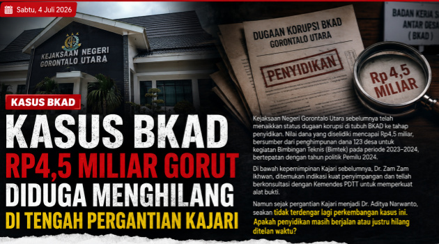 Kasus BKAD Rp4,5 Miliar Gorut Diduga Menghilang di Tengah Pergantian Kajari